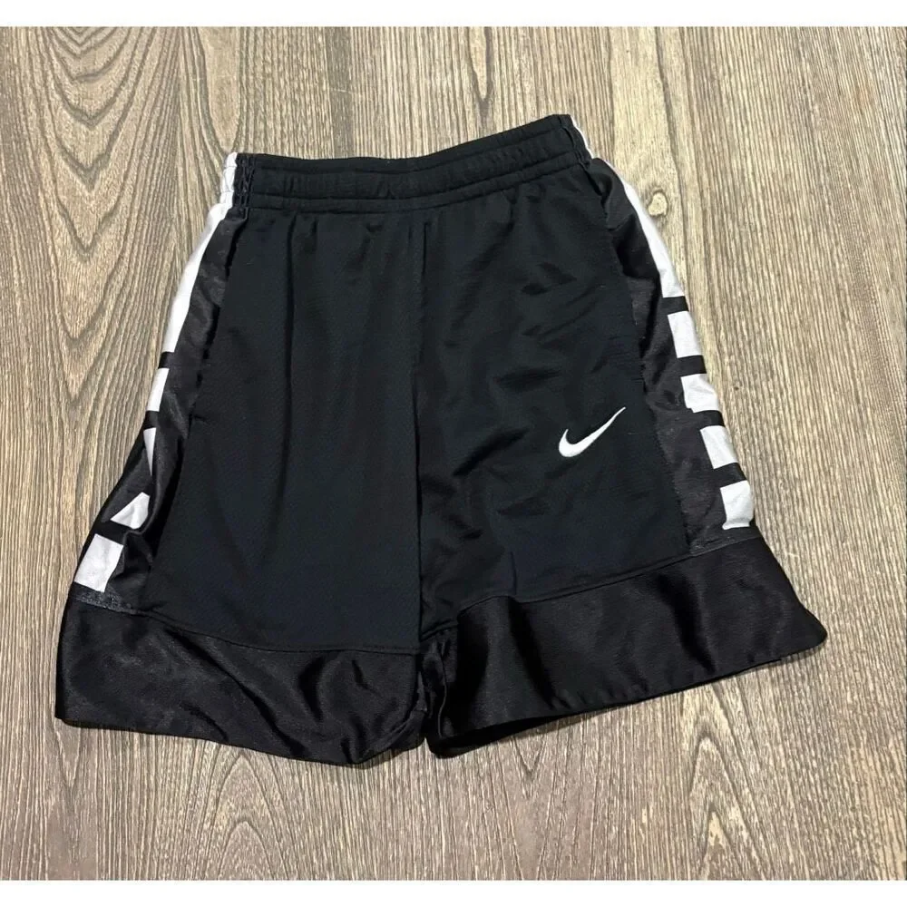 Nike Youth Boys Dri-Fit Activewear Shorts Elastic Waist Pull-On Black Size S